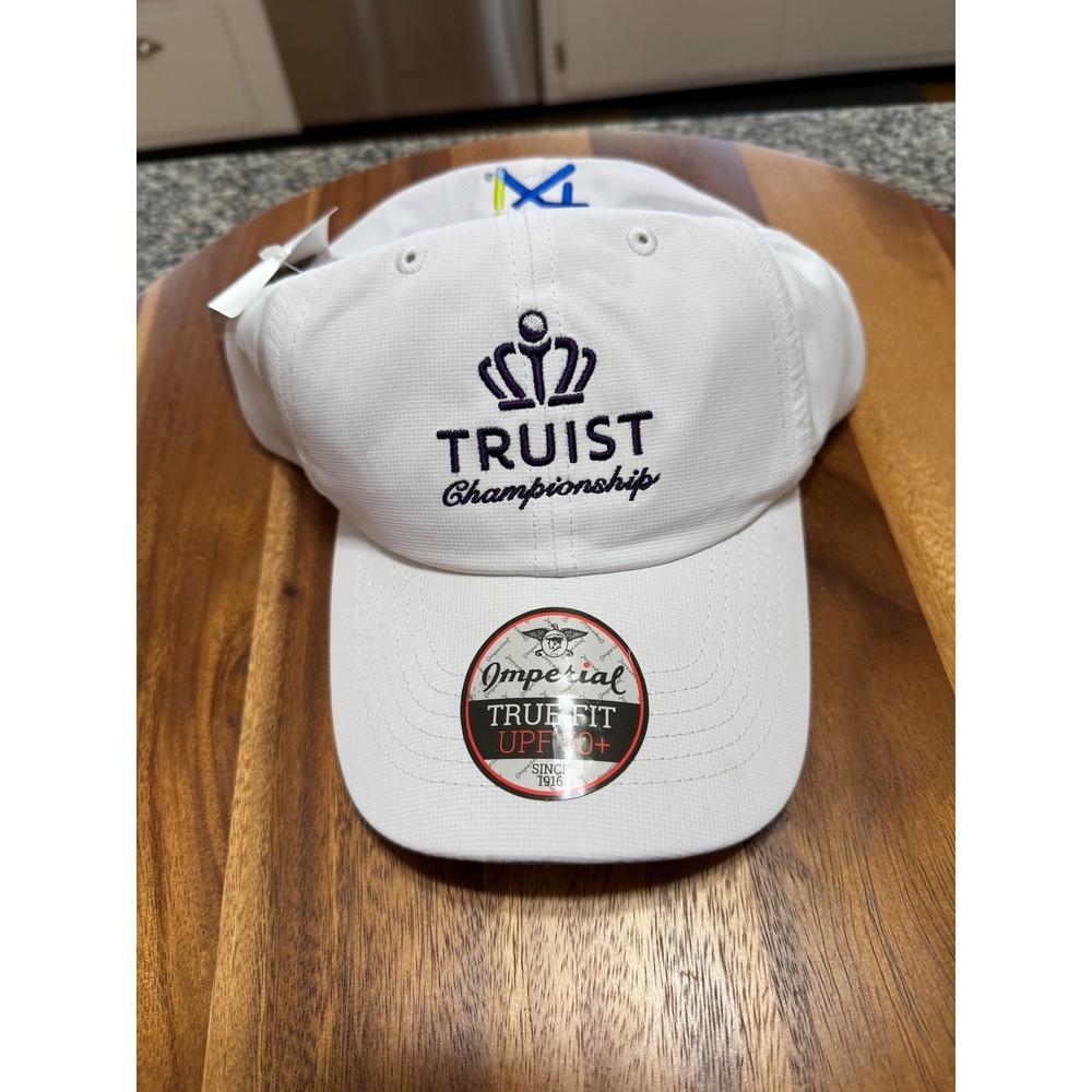 Imperial Golf Hat Mens OSFA White New Truist Championship PGA Tour UPF 50 Cap